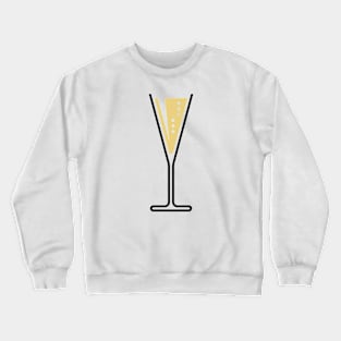 Glass Of Sparkling Wine (Funnel / Open / 2C) Crewneck Sweatshirt